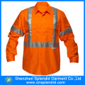 X Rücken Hohe Sichtbarkeit Orange Arbeit Herren Shirt Hersteller